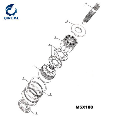 M5X130 M5X180 Hydraulic Swing Motor Spare Parts