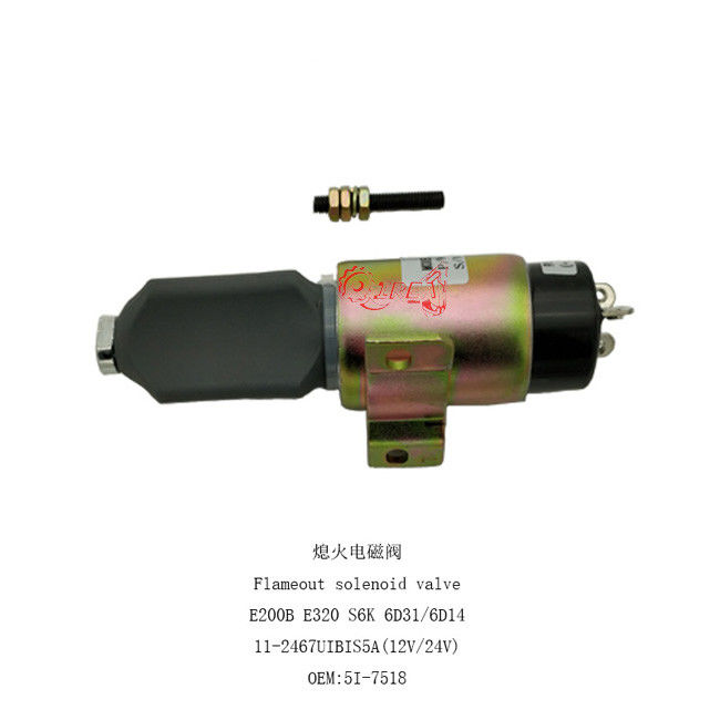 5i-7518 Excavator Spare Parts 320 Engine S6k Stop Solenoid