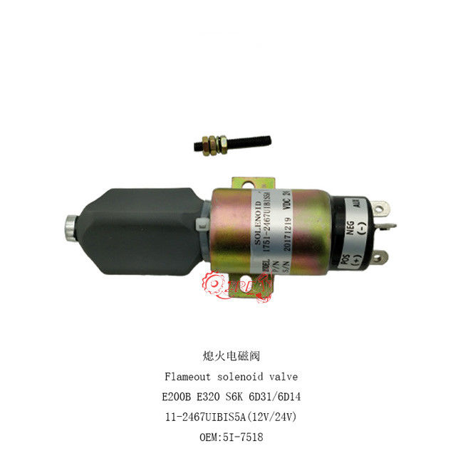 5i-7518 Excavator Spare Parts 320 Engine S6k Stop Solenoid