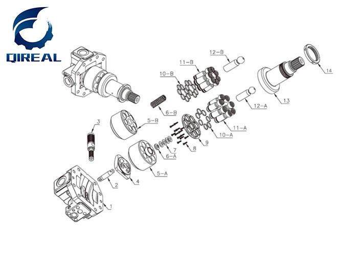 A6V Handok Hydraulic Pump A6VM55 A6VM86 A6VM107 A6VM160 A6VM172 A6VM200 A6VM250 Repair Parts