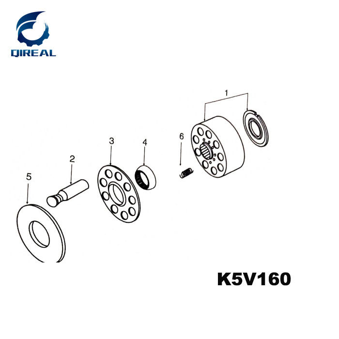 Excavator Spare Parts  K5V160  Hydraulic Main Pump Parts