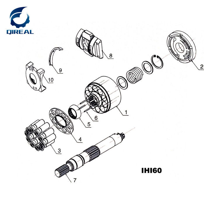Hydraulic Main Pump Repair Parts Kit for IHI60