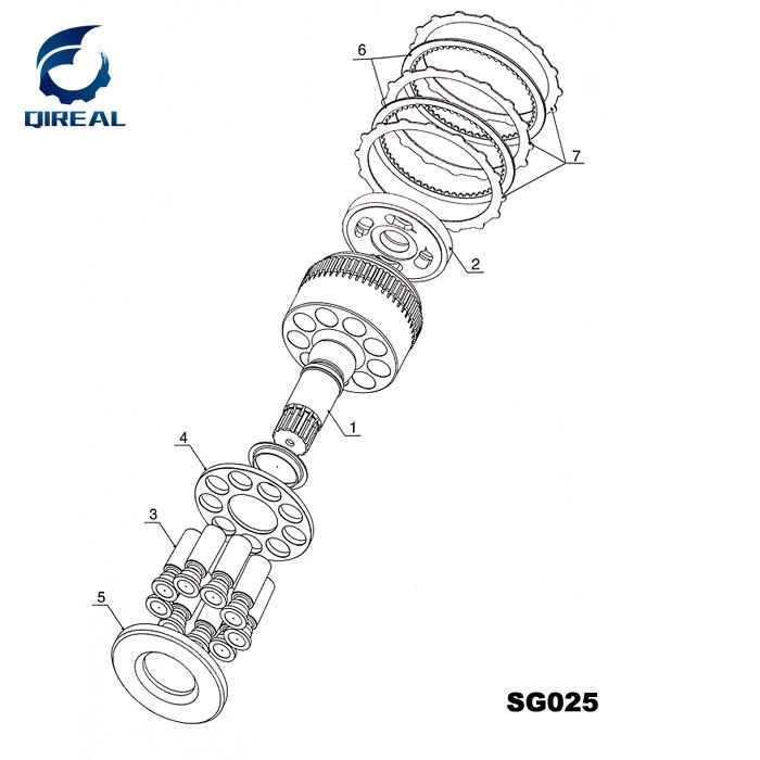 M5X130 M5X180 Hydraulic Swing Motor Spare Parts