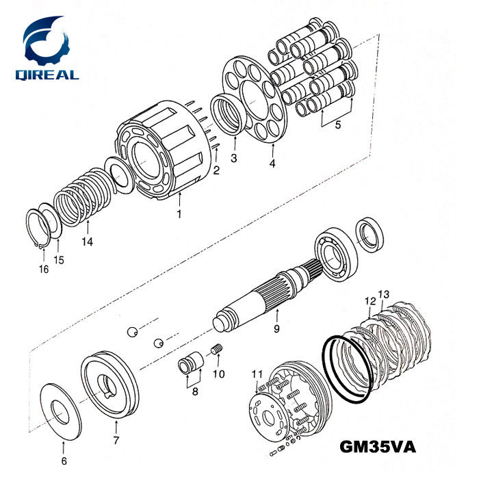 E307C MSG-44P Excavator Swing Motor Spare Parts 710101 710102