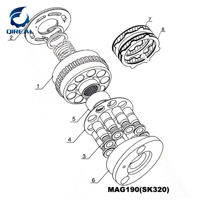 Excavator Parts Final Drive Parts MAG190 SK320 Travel Motor Parts