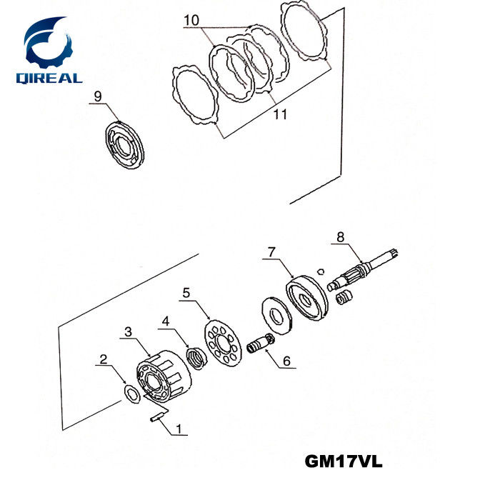 Travel Motor Parts for GM07 GM09 GM10 GM18vl GM21va GM24vl GM35vl