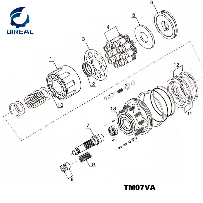 TM07VA Excavator Final Drive Track Motor Parts